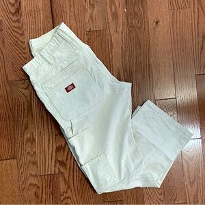 (Dickies) loose fit white carpenter pants